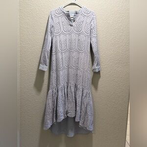 Dainty Jewells Lace Long Sleeve Eyelet Dress